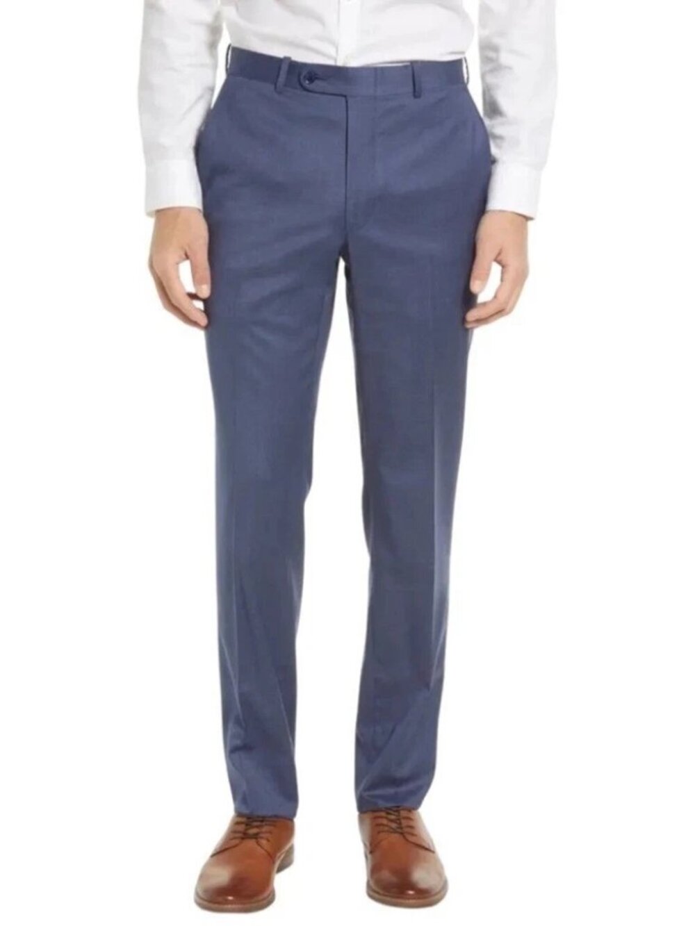 Peter Millar Mens Pants Size 46 x 29 Harker Blue Stretch Wool Dress Trouser New